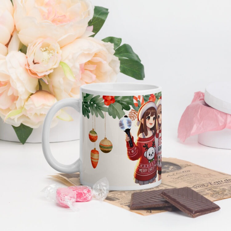 Taza BTS Army Forever Friends Forever blanca brillante - Imagen 2