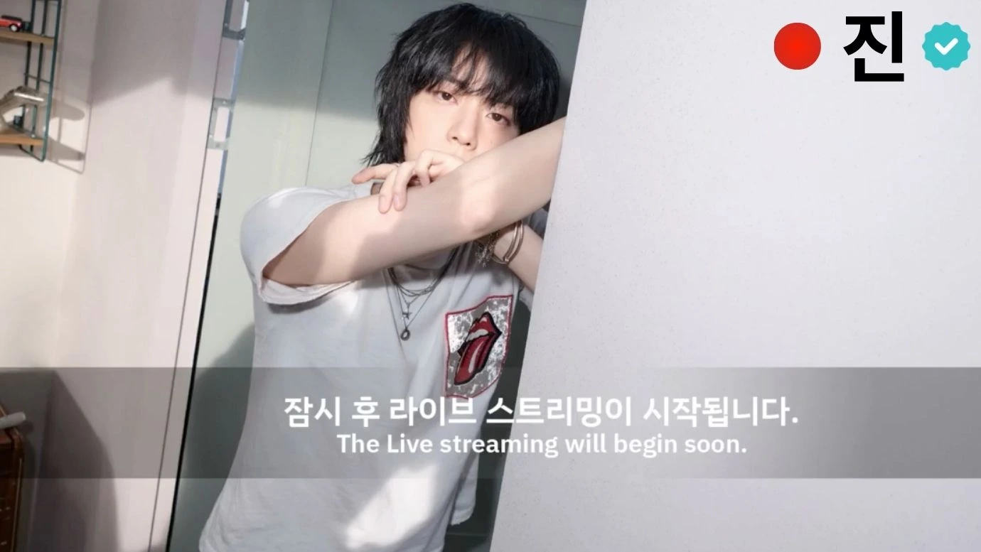 Jin en LIVE con «ECHO»: Un Live divertido con BTS en Weverse