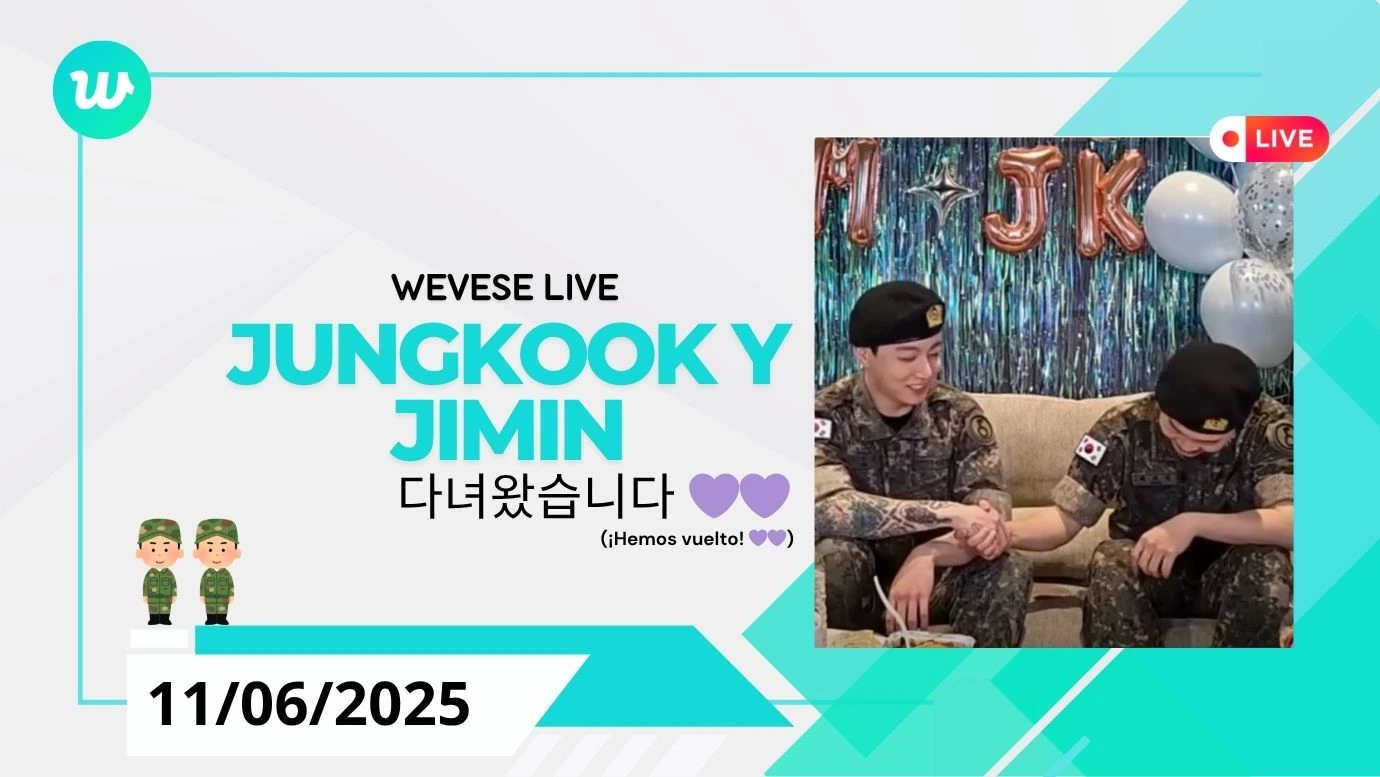 Live de Jimin y Jungkook en Weverse tras el servicio militar