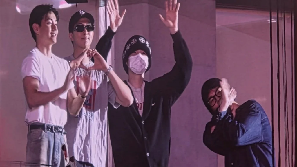 V, RM, Jimin y Suga