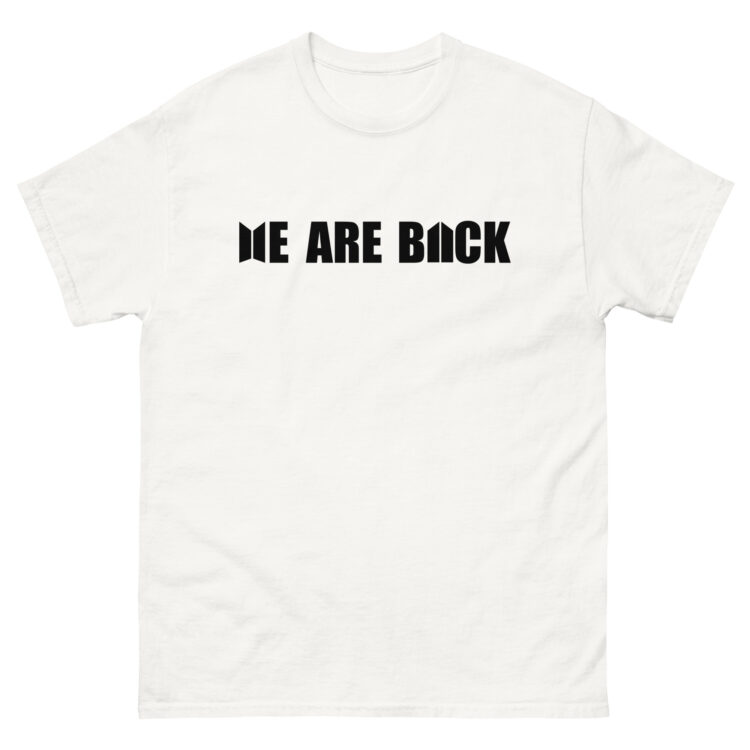 Camiseta BTS We are Back blanca