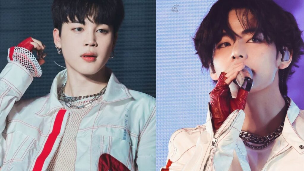 Jimin y V se cruzan
