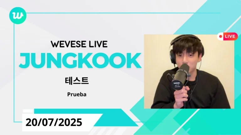 Live de Jungkook: "Prueba"