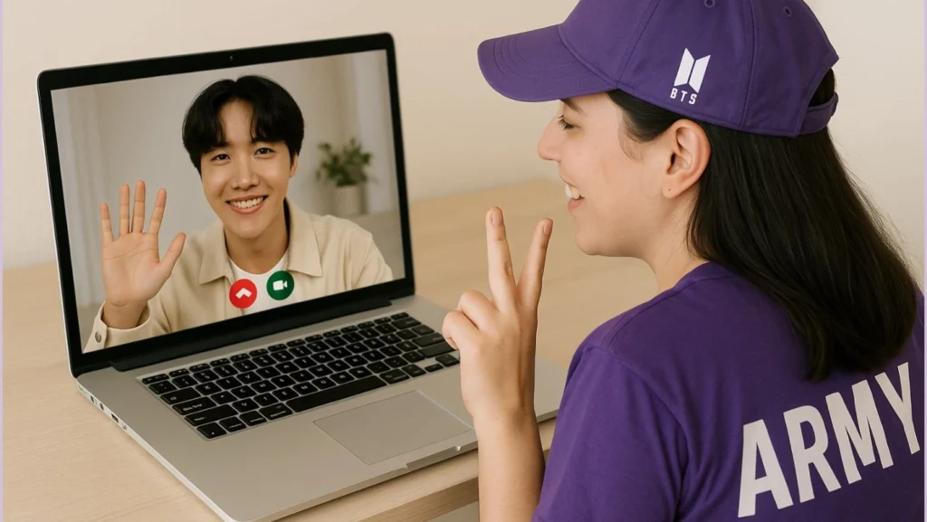videollamada con J-Hope