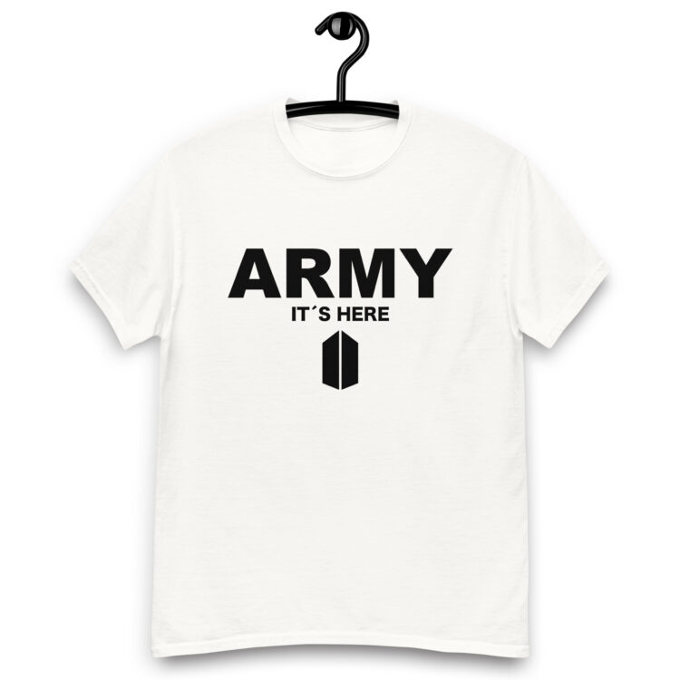 Camiseta BTS ARMY IT´S HERE Blanca - Imagen 5