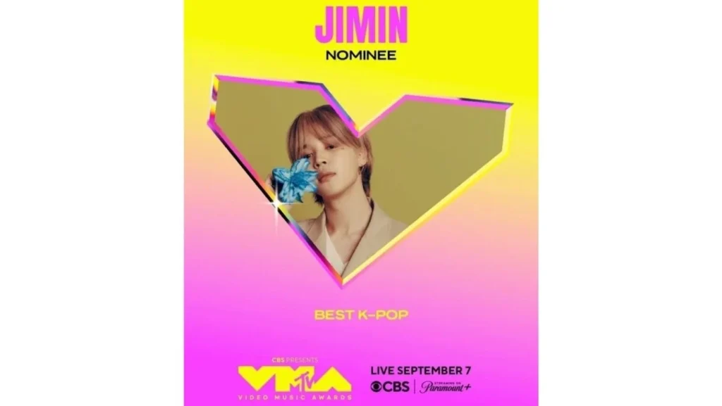 Jimin nominado en los MTV VMA