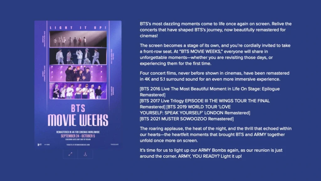 BTS Movie Weeks